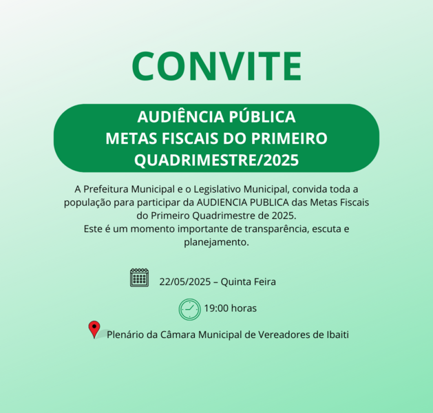 AUDIÊNCIA PÚBLICA